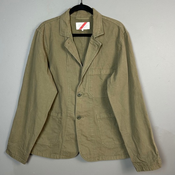 BEST MADE CO. Workwear Jacket Mens Medium Herringbone Canvas 100% cotton Chore